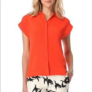 Tibi Silk Cross Back top
